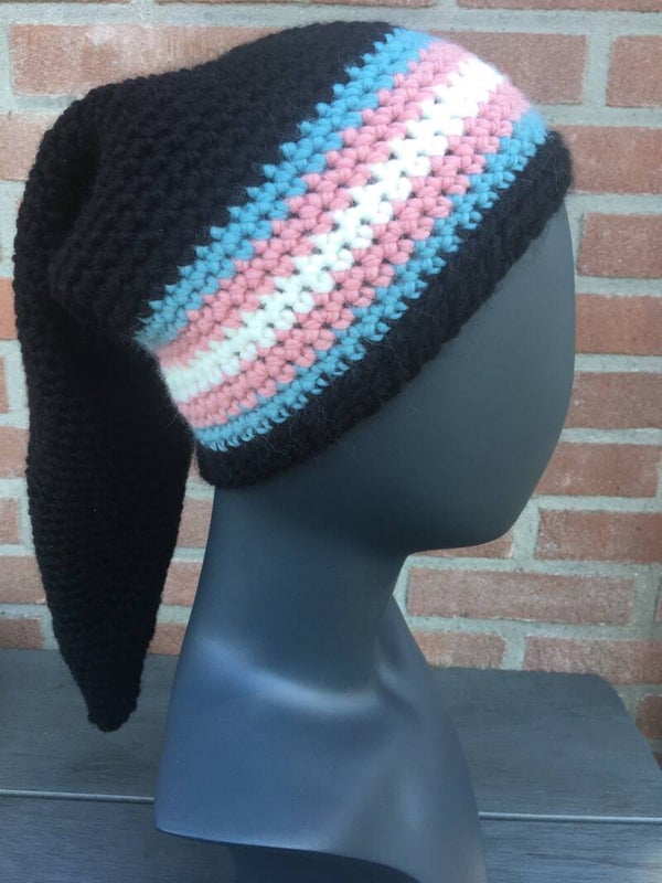 Long Beanie - Transgender / zwart