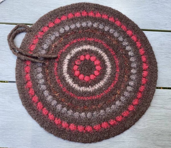 ZitMat / SeatPad - Rood-Bruin / Red-Brown: watervast / waterproof