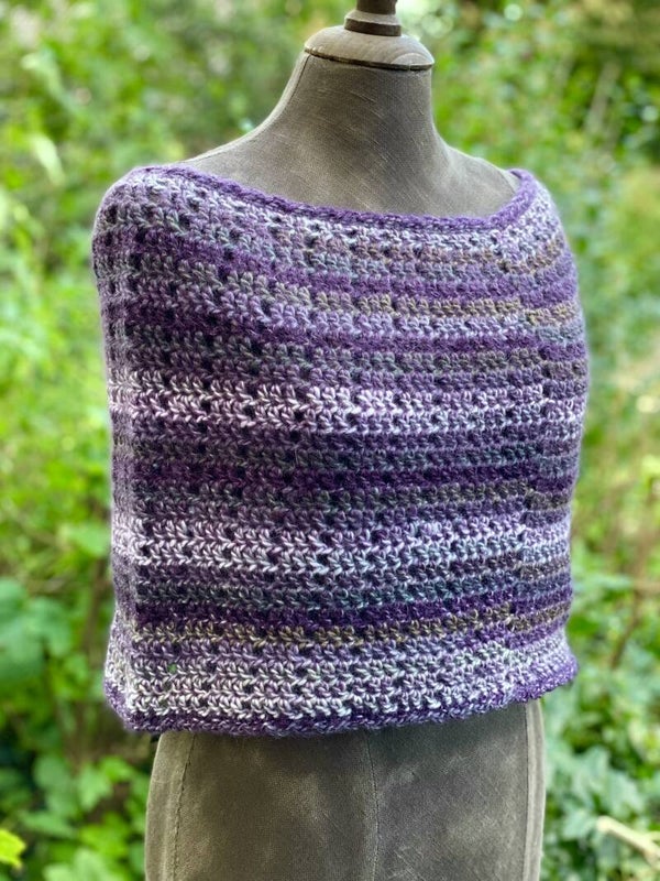 Korte Poncho - Paars / Lila