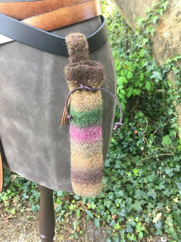 Cutlery Bag - Browns / pink / green