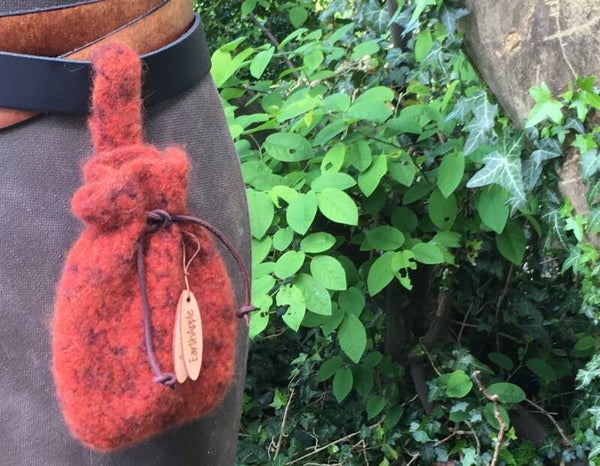 Pouch - Orange w/ pebbles