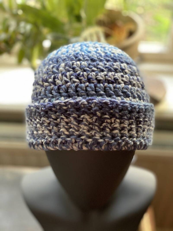 Chunky Beanie - Blauwen, nul-wol