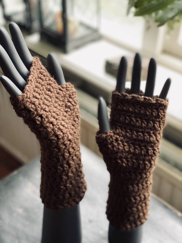 Polswarmers - Bruin, nul-wol