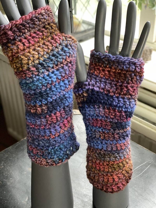 Polswarmers - Blauw-Karamel-en-meer