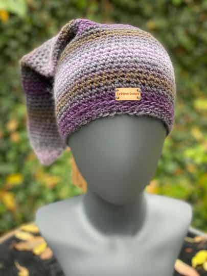 Nissehue - Lavendel-Olijf, wol / Lavender-Olive, wool