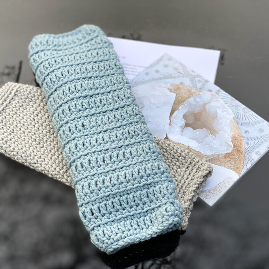 EyePillow set - Ijsblauw-Zand / Iceblue-Sand