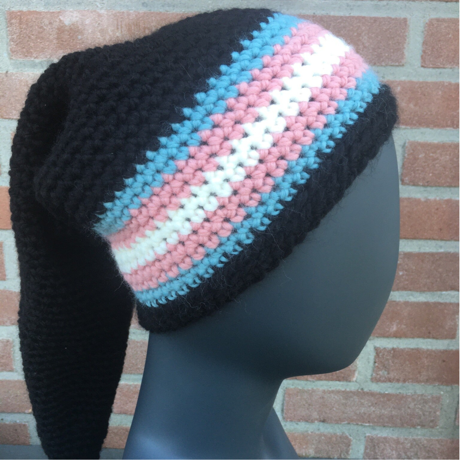 Long Beanie - Transgender / zwart