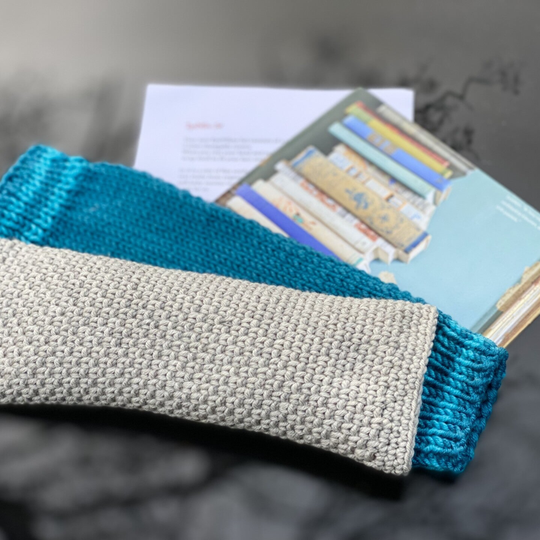 EyePillow set - Lichtgrijs-Donkerturquoise / Lightgrey-Dark Turqoise