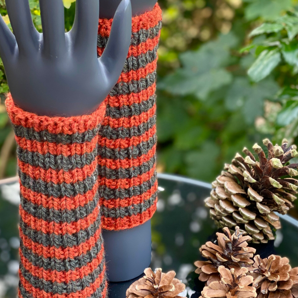 ArmWarmers: Roest/Bruin / Rust-Brown. Wol / Wool.