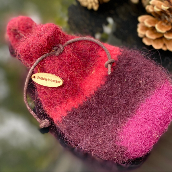 Buidel / Pouch - Rode strepen / Red stripes