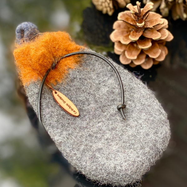 Buidel / Pouch - Grijs-Oranje / Grey-Orange