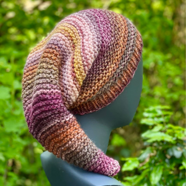 Long Beanie - Roze-Bruin / Rose-Brown.