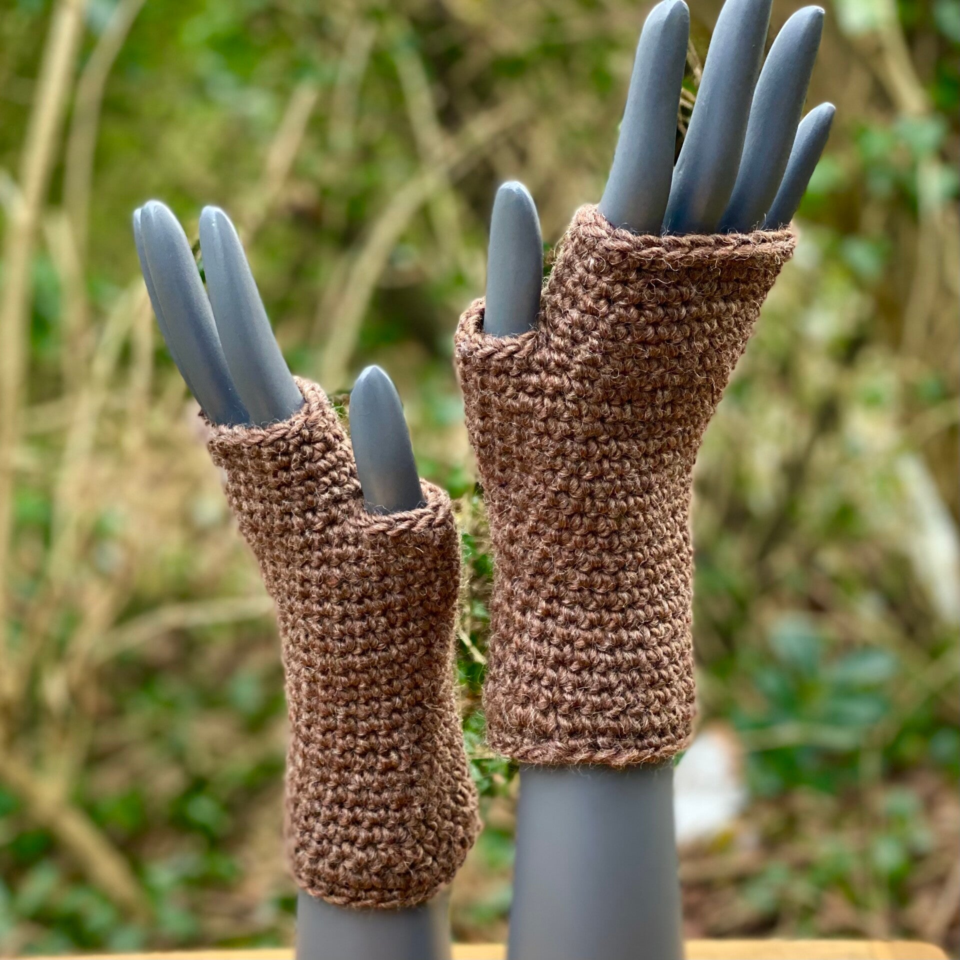 Mittens - Bruin / Brown. Wol / Wool