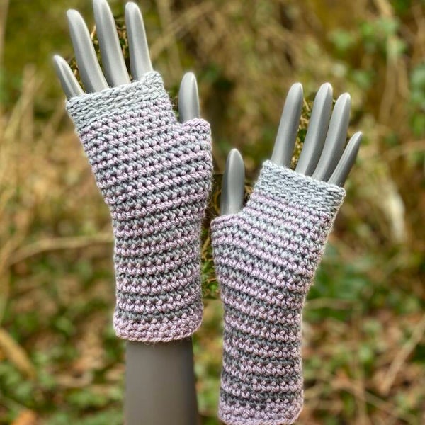 Mittens - Lavendel-Grijs / Lavender-Grey. Wol / Wool