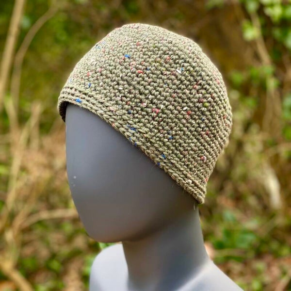 Hedeby Beanie - Grijsgroen. Tweedwol / Greengrey. Tweed wool