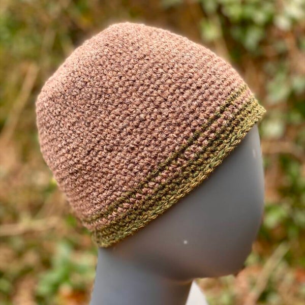 Hedeby Beanie - Bruin-groen. Wol  / Brown-green. Wool
