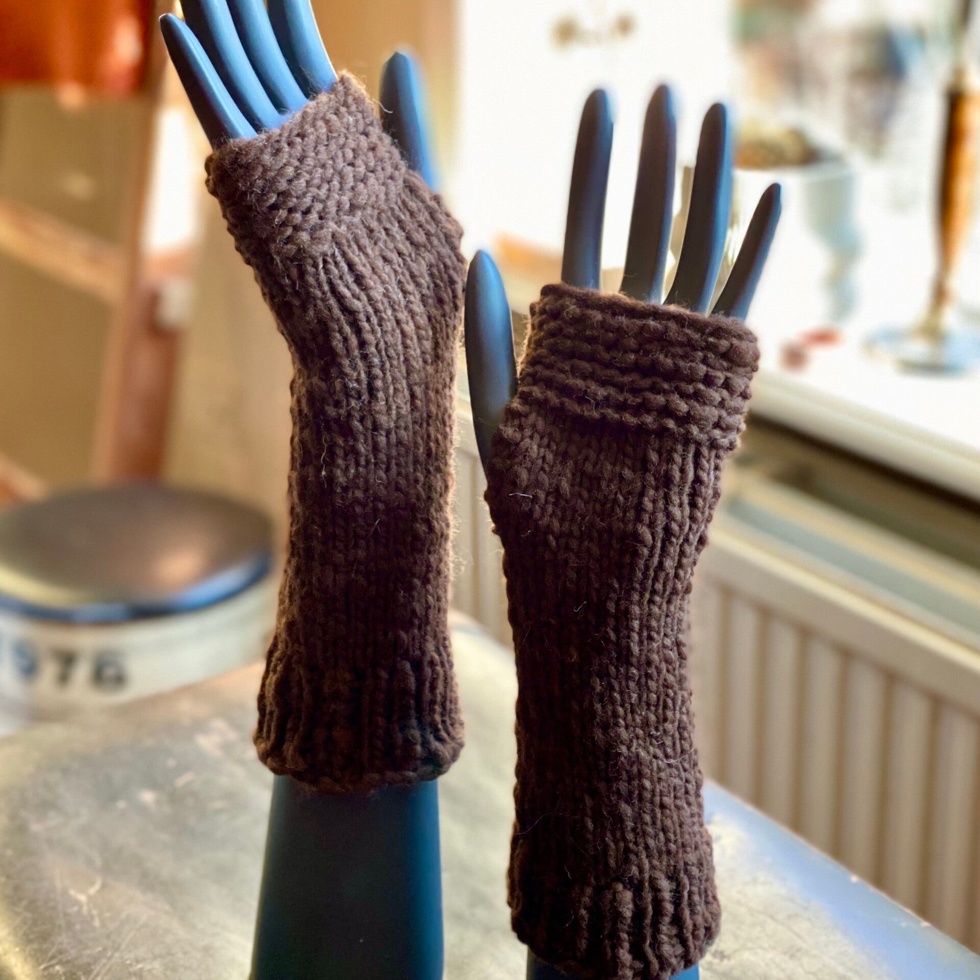 ArmWarmers - Bruin / Brown. Wol / Wool