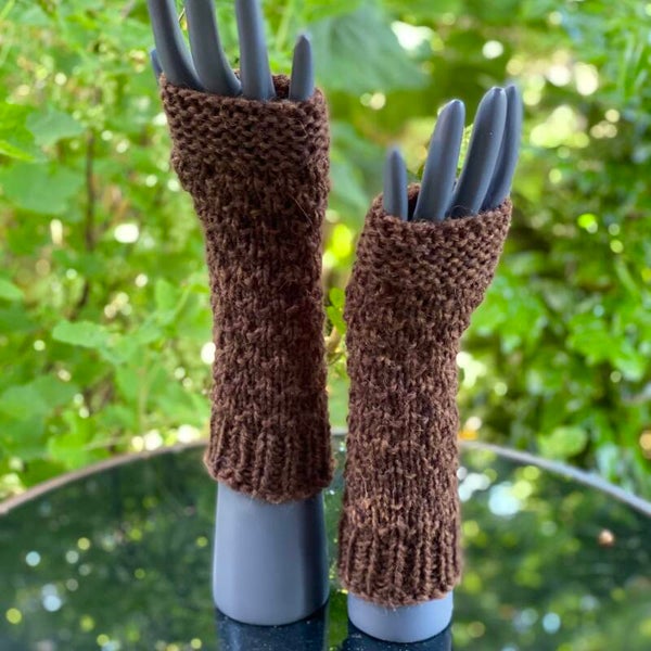 Armwarmers - Bruin / Brown. Wol / Wool.