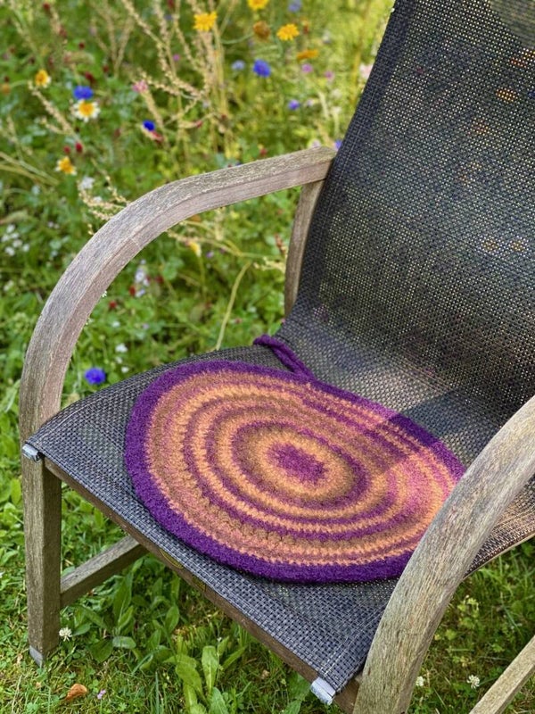 SeatPad - Purple-Brown Mandala, Choose Backside
