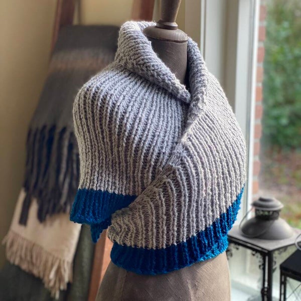 Hug - Grijs-teal / Grey-teal. Nul-wol / No wool