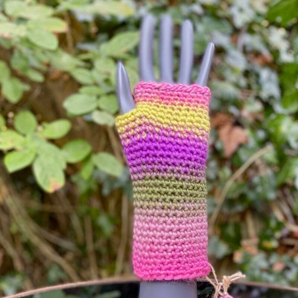 Mittens - Pink-Groen-Paars. Wol / Pink-Green-Purple. Wool