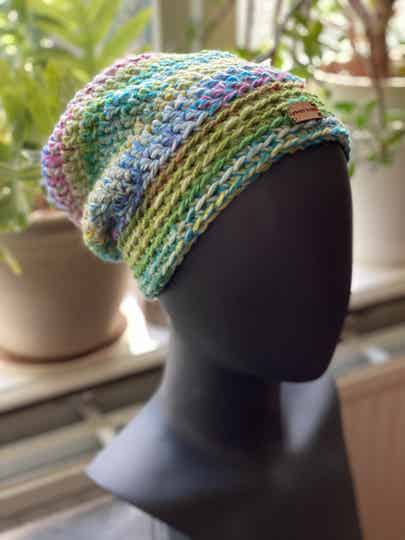ChunkyBeanie - Zomerbloemen, nul-wol