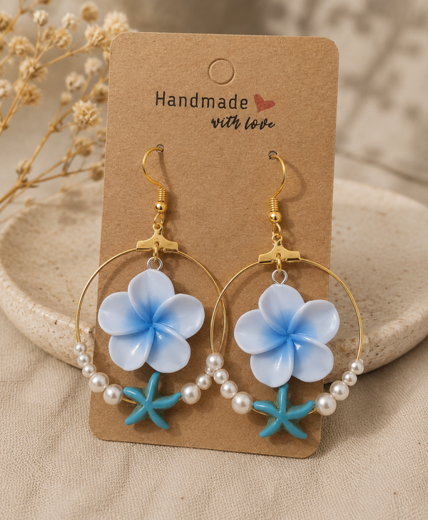 Boucles d'oreilles Plumeria