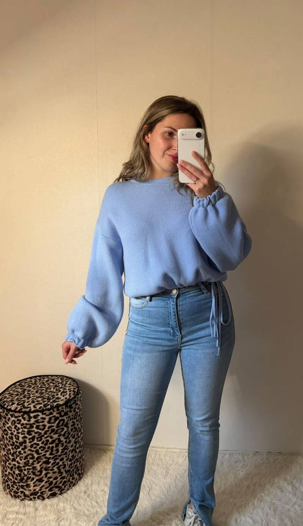 Sweater met touw onderkant