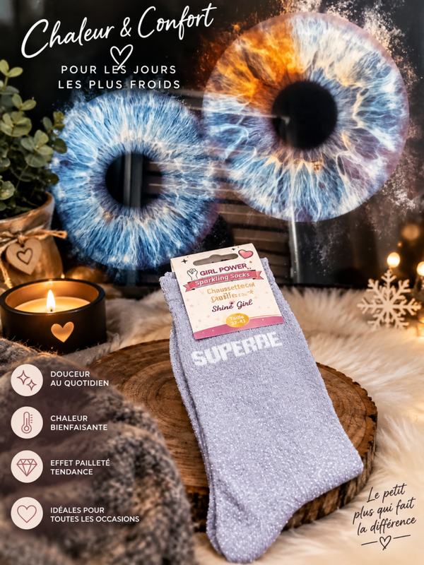 Chaussettes a paillettes superbe