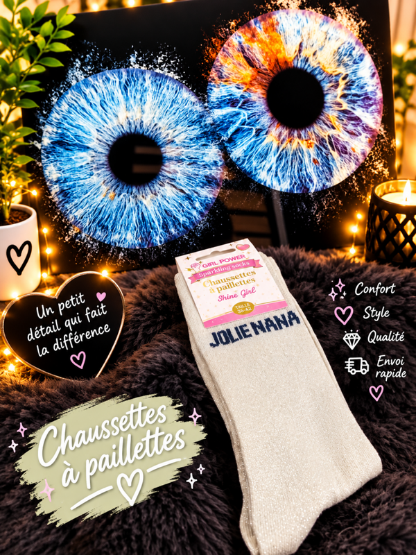 Chaussettes a paillettes jolie nana