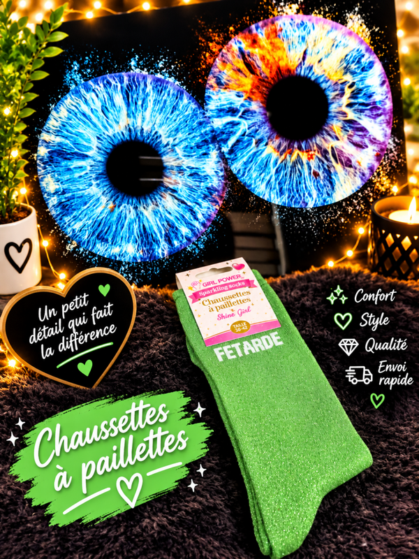 Chaussettes a paillettes fêtarde