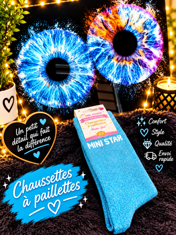Chaussettes a paillettes mini star