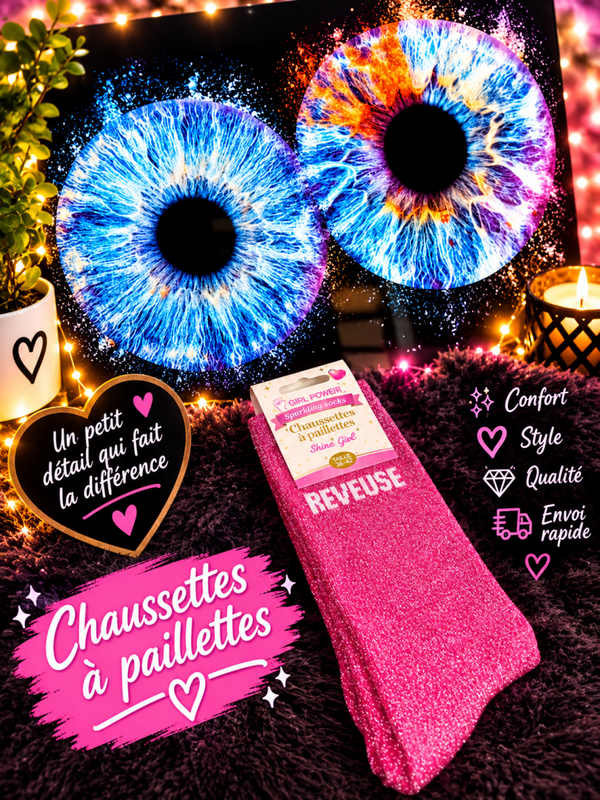 Chaussettes a paillettes reveuse