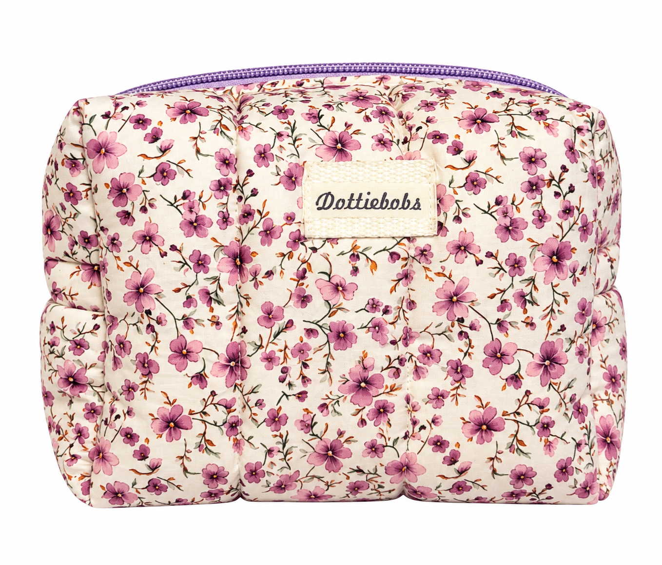 Purple bloom make up bag
