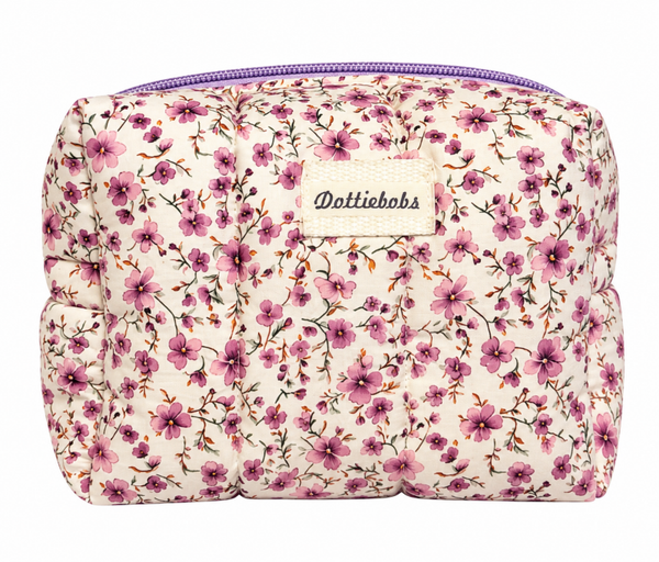 Purple bloom make up bag