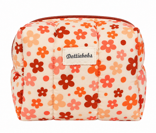 Retro flower make up bag