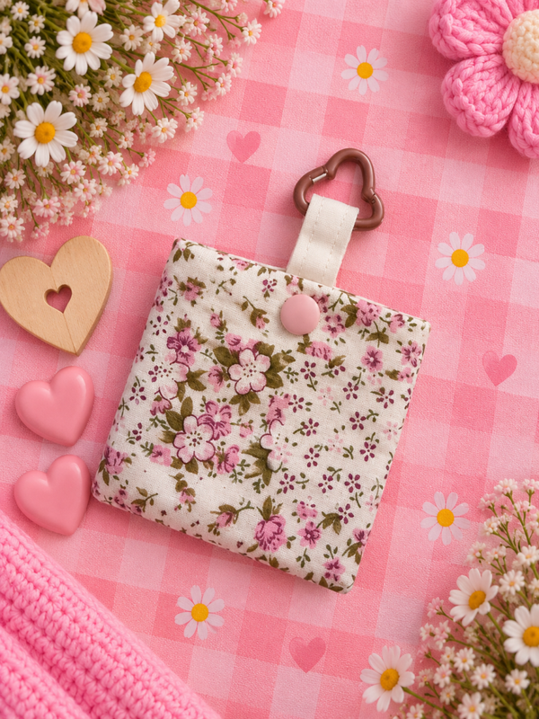 Vintage rose garden headphone case