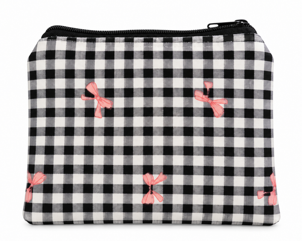 Bow check purse