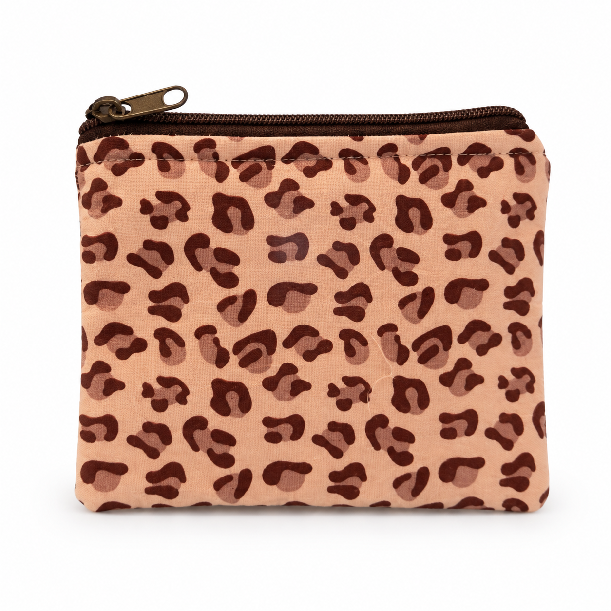 Mocha leopard purse