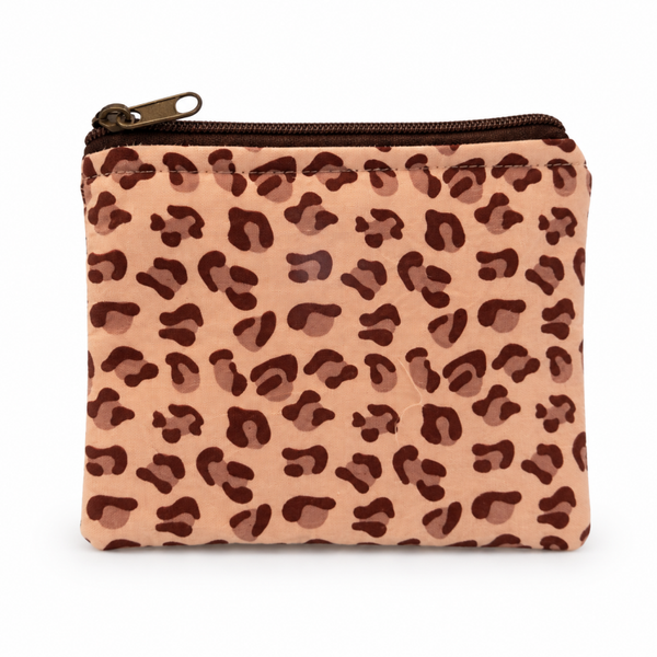 Mocha leopard purse