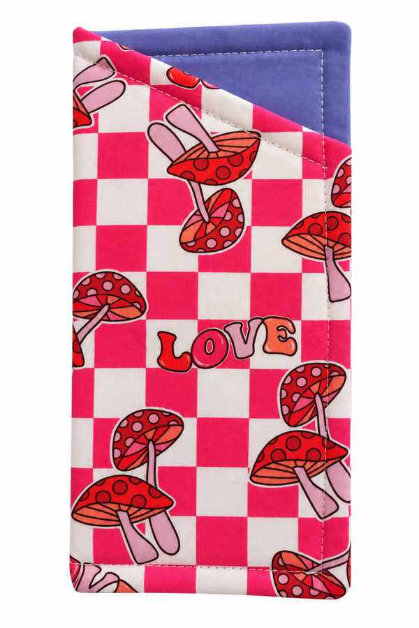 Mushroom love glasses case