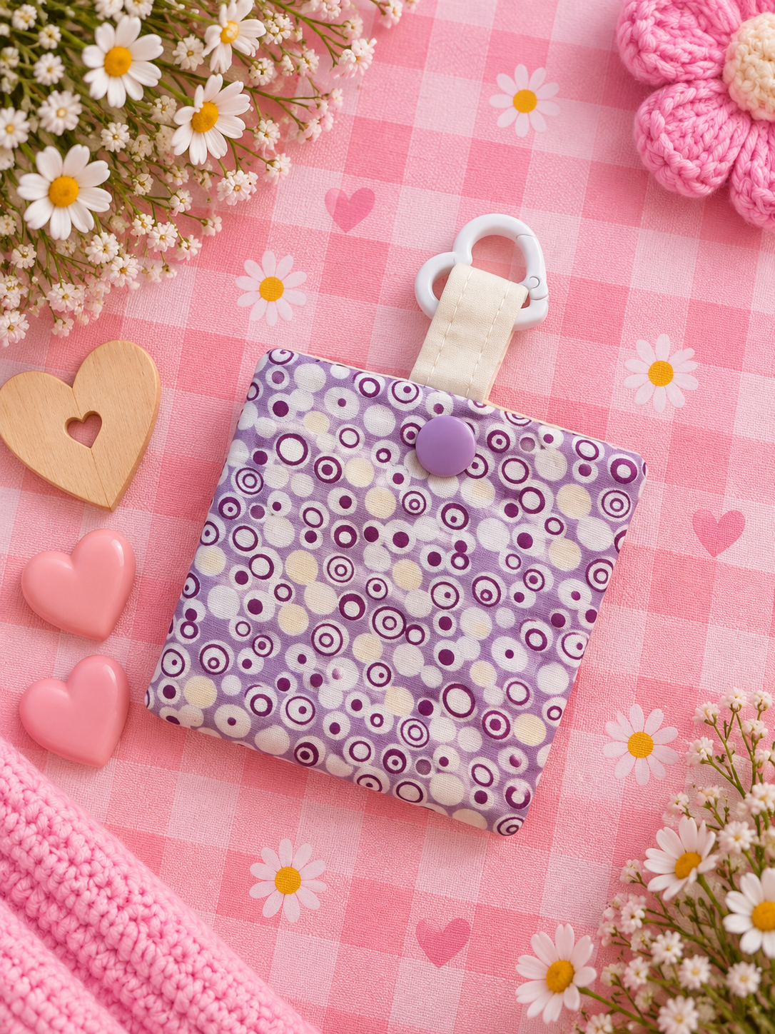 Lavender bubble headphone case