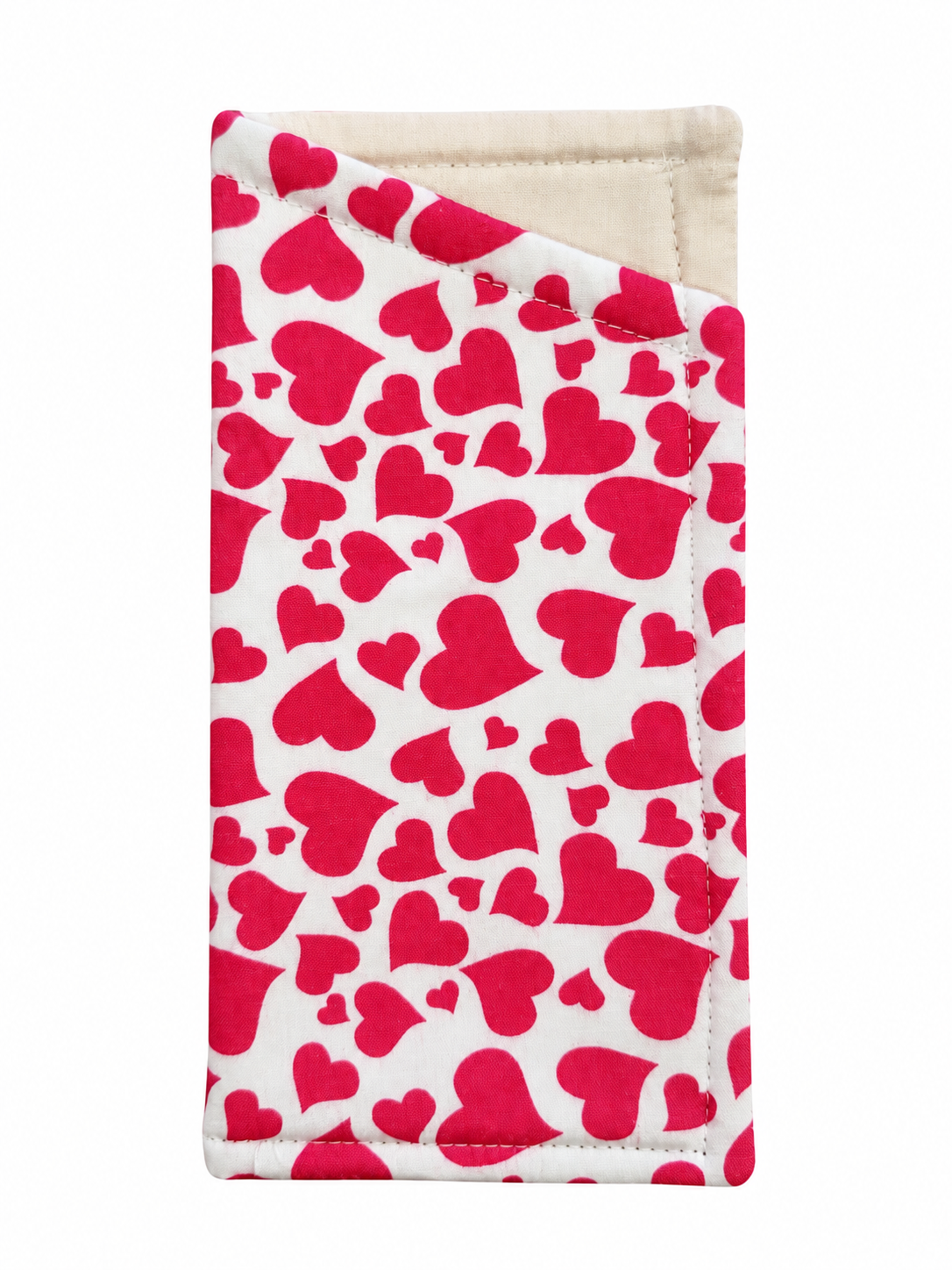 Pink Heart glasses case