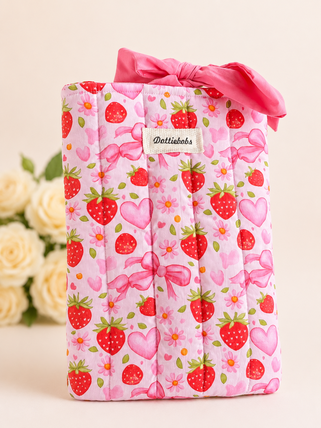 Strawberry bow Tablet/Book sleeve