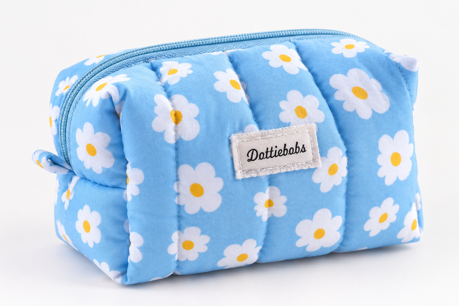 Blue daisy make up bag