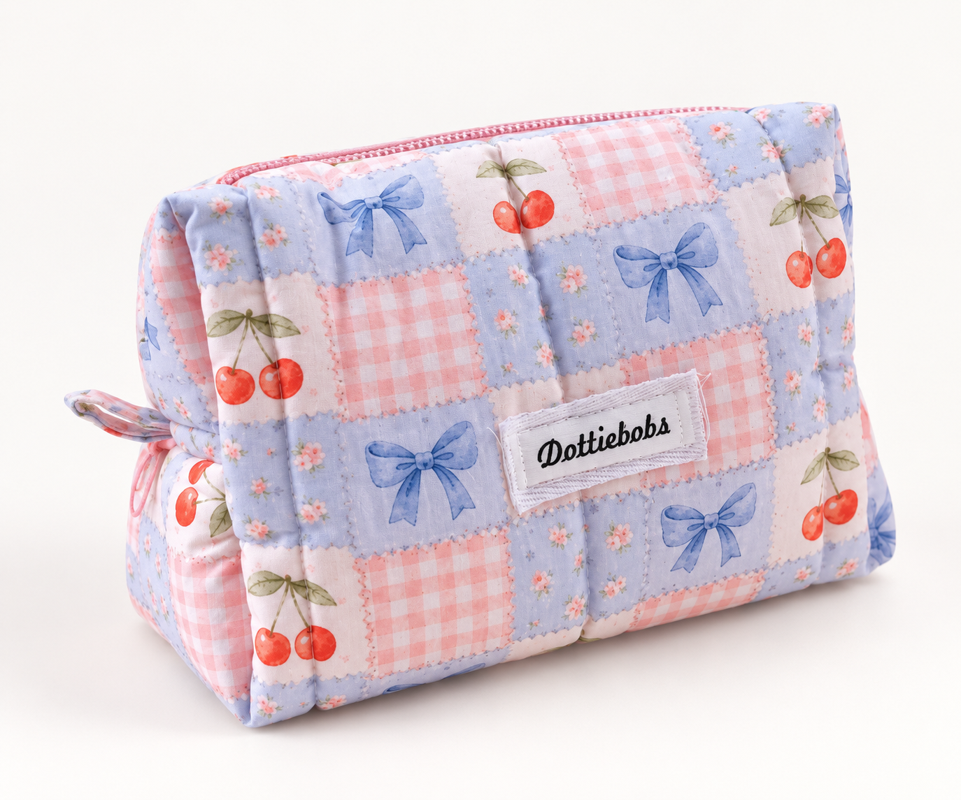 Cherry bow make up bag