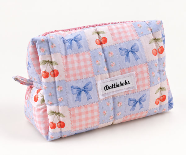 Cherry bow make up bag
