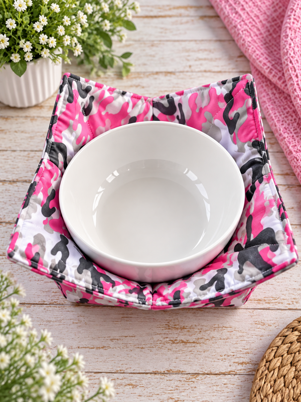Pink camo cozy