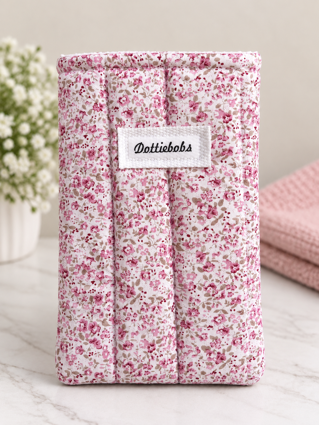 Pink floral Kindle sleeve