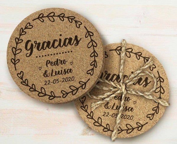 Posavasos Personalizado de Corcho
